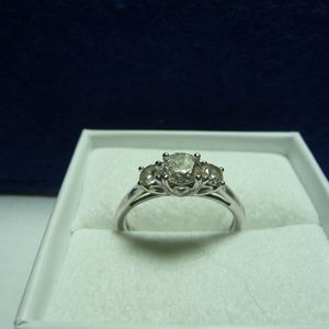 3 stone Diamonique Ring